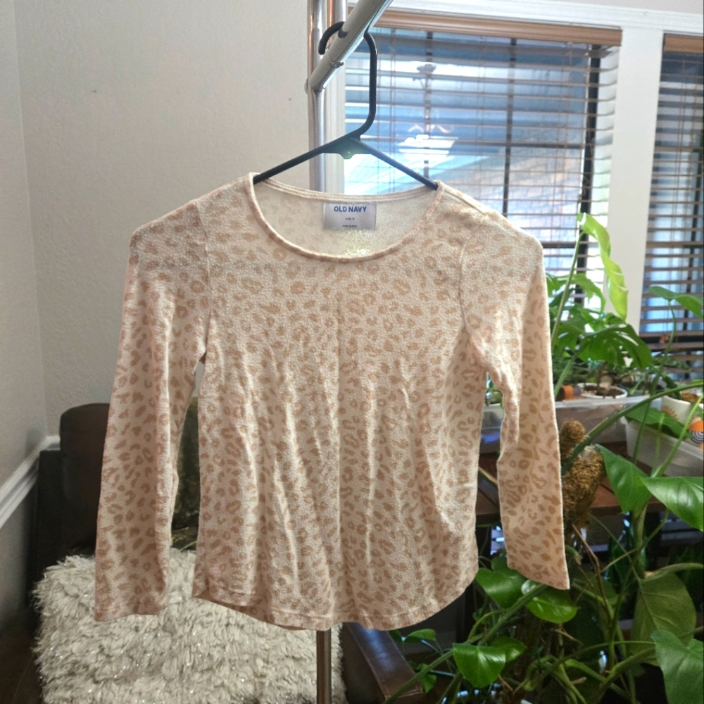 🖤5/$25 Girls Old Navy Sweater Size 7 Animal Print Cozy Warm EUC